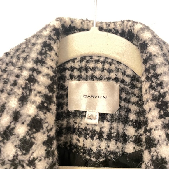CARVEN HOUNDSTOOTH COAT SIZE 36 - Picture 3 of 5